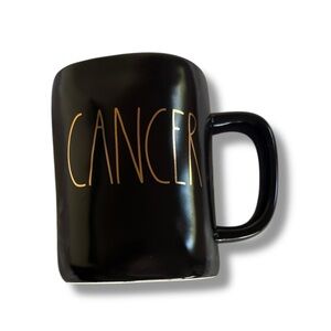 Rae Dunn Black Ceramic Mug with Cancer Zodiac Design new